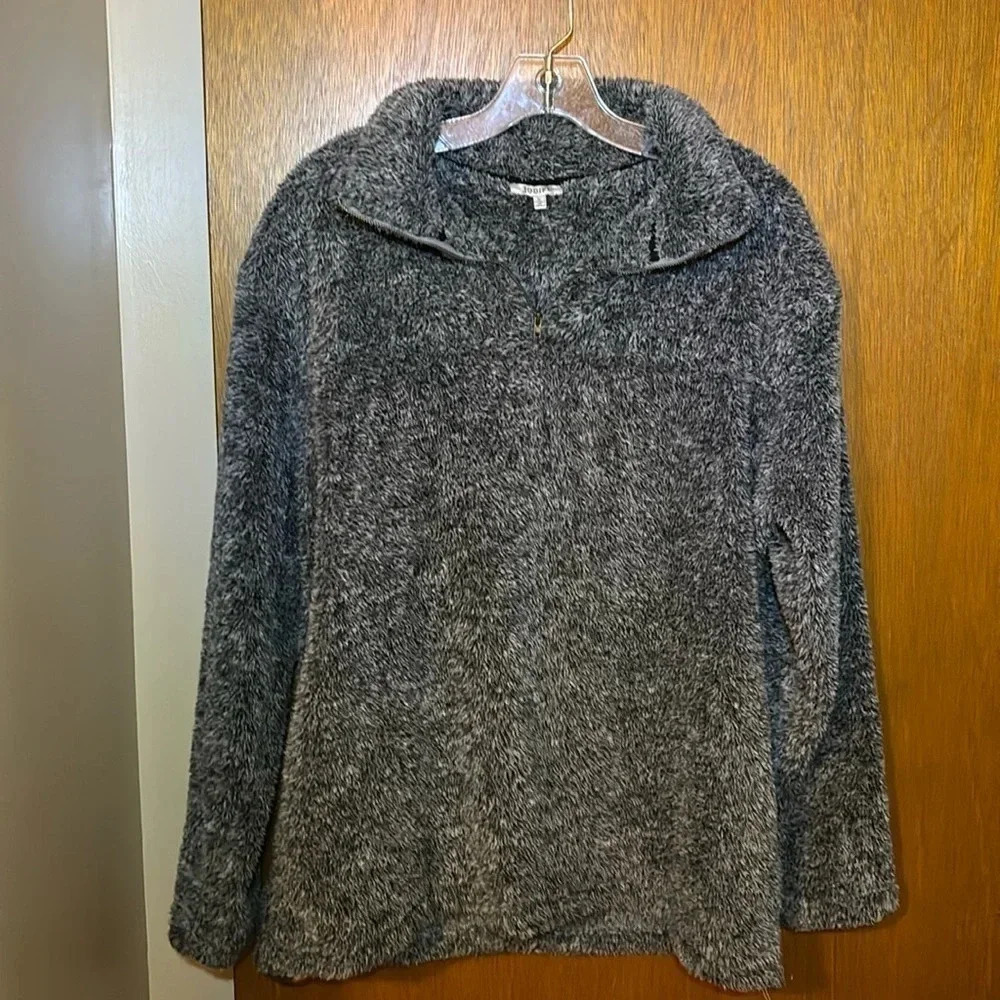 JODIFL zippered Sherpa pocket pullover sweatshirt Size S